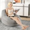 Boneless Floor Single Sofa Chair with Soft Stripe Corduroy Cover
