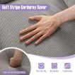 Boneless Floor Single Sofa Chair with Soft Stripe Corduroy Cover