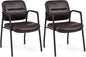 Set of 2 Waiting Room Chairs with Integrated Armrests No Wheels