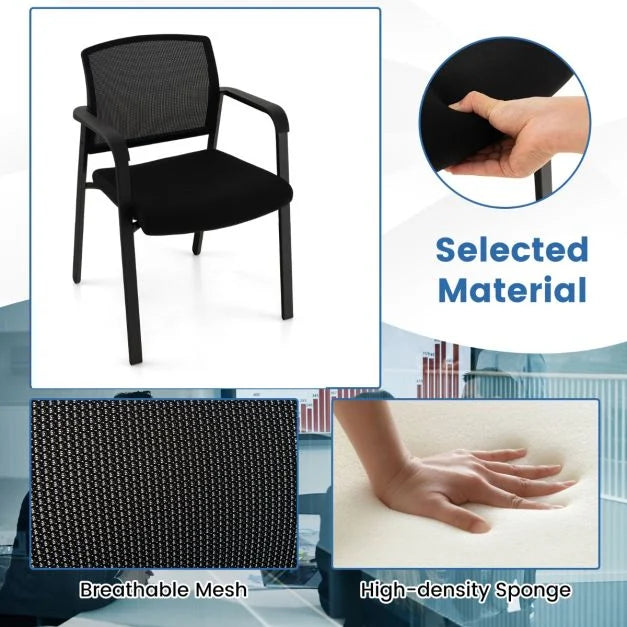 Waiting Room Chairs Set of 2 with Armrests
