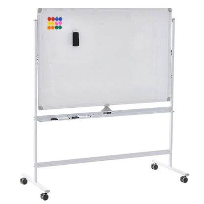 Reversible Mobile White Board with Adjustable Height