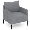 Chenille Single Seat Sofa with Cushion and Adjustable Foot Pads
