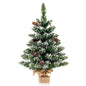 64CM Mini Tabletop Artificial Christmas Tree with LED Light