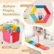 Colorful Exercise Tumble Mat for Kids with Detachable Zippered PU Covers
