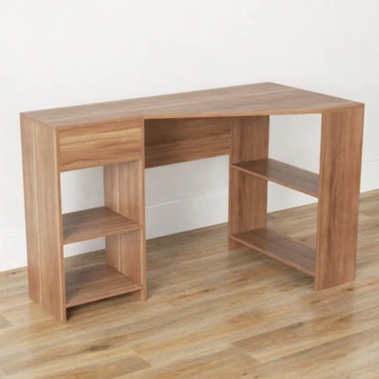 L-Shaped Computer Desk with Storage and Open Shelves for Living Room Bedroom