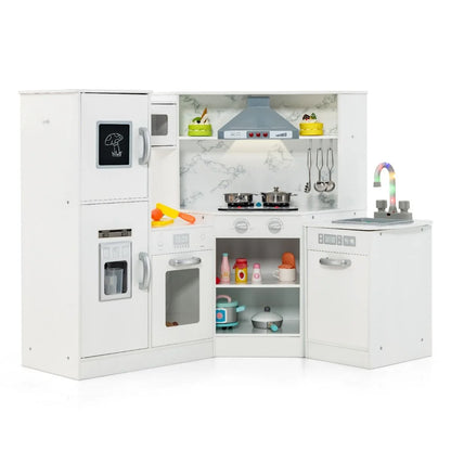 Kids Corner Kitchen Playset with Separated Washing Basin