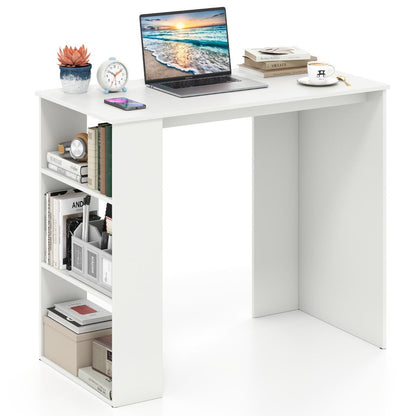 Computer Desk with Bookshelf for Study Living Room