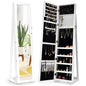 3-in-1 Mirrored Jewelry Armoire with Display Shelves