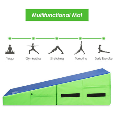 Sports Incline Wedge Folding Yoga Gymnastic Tumbling Mat