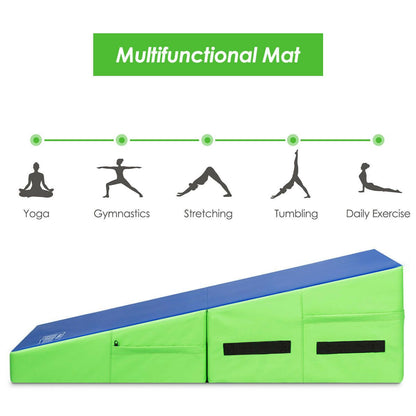 Sports Incline Wedge Folding Yoga Gymnastic Tumbling Mat