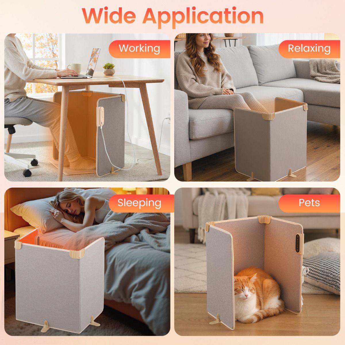 Electric Foot Leg Ankle Warmer with 3-Level Thermostat and 4H Timer