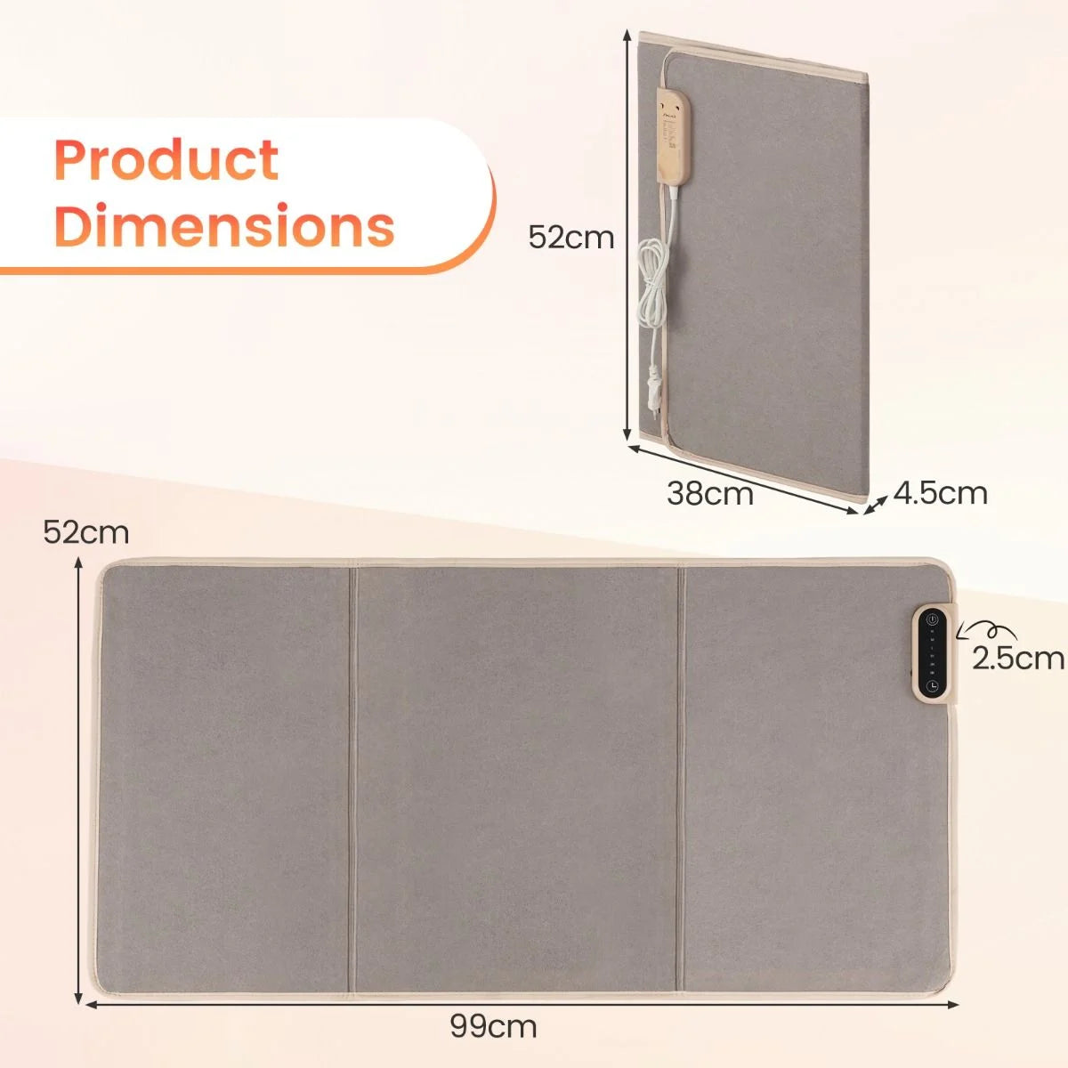 Electric Foot Leg Ankle Warmer with 3-Level Thermostat and 4H Timer