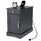 End Table Narrow Nightstand Bedside Table with Charging Station