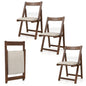 Foldable Dining Chair Set of 4 with Padded Seat and Curved Backrest