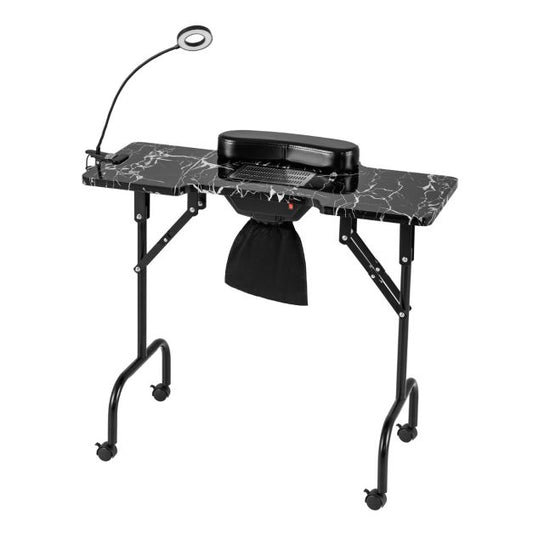 Portable Folding Manicure Nail Table with Electric Dust Collector