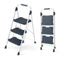 Folding Step Stool with Cushioned Handrail and Wide Anti-Slip Pedal