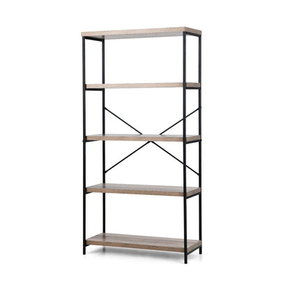 Freestanding Wooden 5-Tier Storage Bookshelf