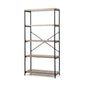 Freestanding Wooden 5-Tier Storage Bookshelf