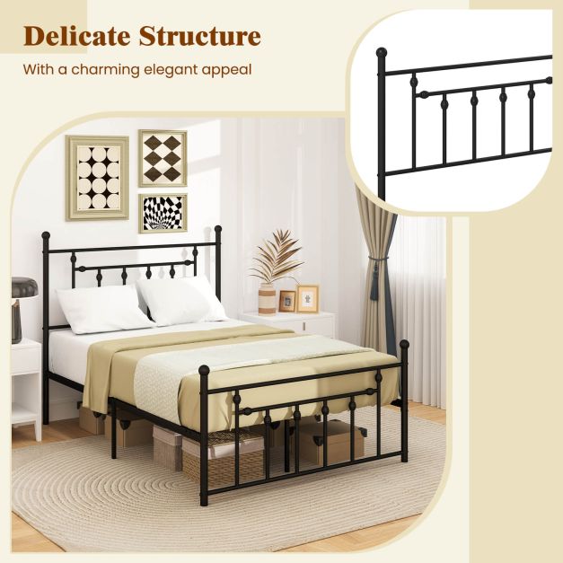 Single/Double/King Size Metal Bed Frame with Headboard