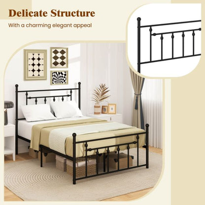 Single/Double/King Size Metal Bed Frame with Headboard