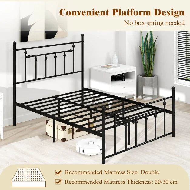 Single/Double/King Size Metal Bed Frame with Headboard