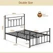 Single/Double/King Size Metal Bed Frame with Headboard