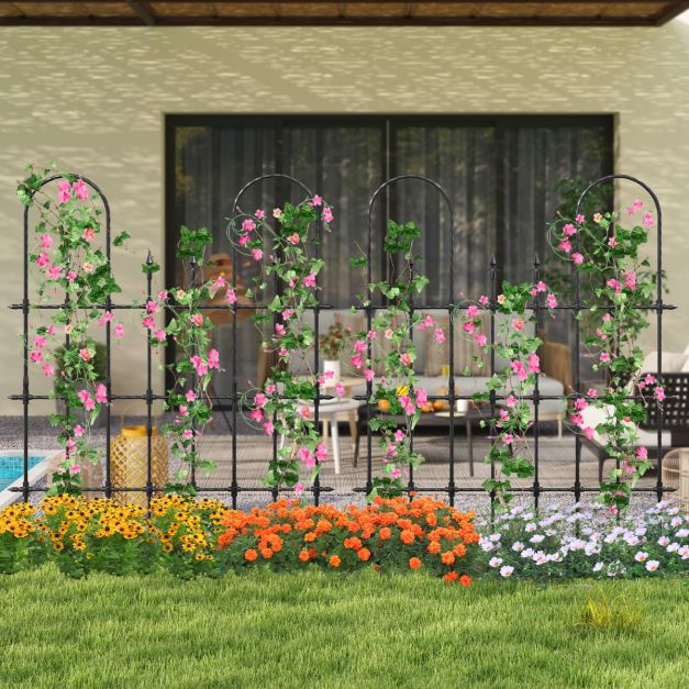 146 cm L x 186 cm H Garden Rose Arch Trellis for Climbing Plants