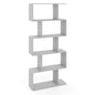 Geometric S-Shaped Bookcase with Anti-Toppling Device for Living Room Home Office
