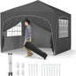 Outdoor Foldable Canopy Tent with 4 Removable Sidewall