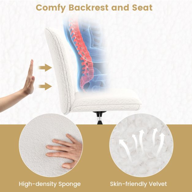 Height-adjustable Ergonomic Chair wIth Wheels for Adults and Teenangers