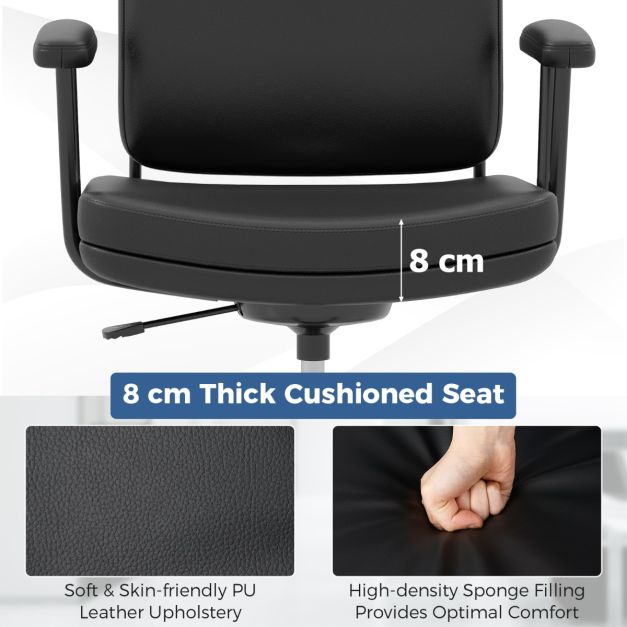 Home Office Small Desk Chair with Adjustable Height Wheels