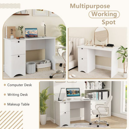Home Office Writing Desk with 2 Drawers