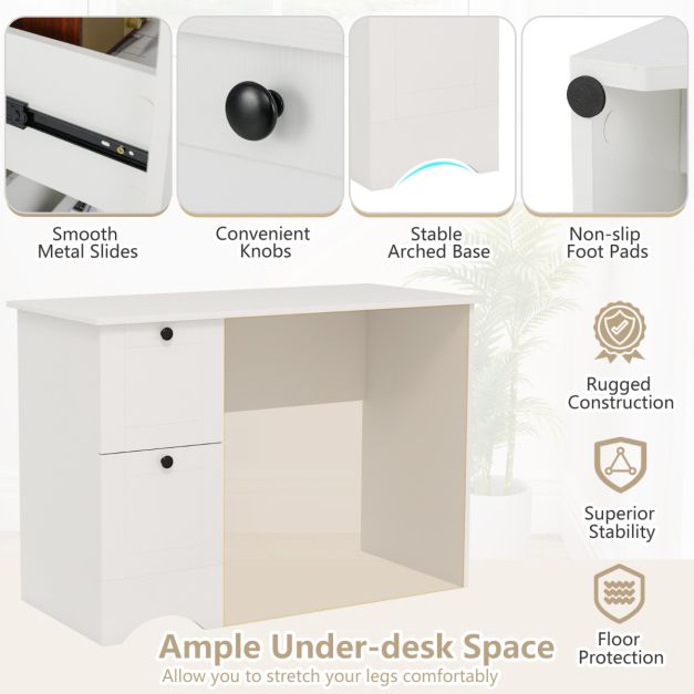 Home Office Writing Desk with 2 Drawers