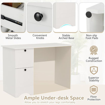 Home Office Writing Desk with 2 Drawers