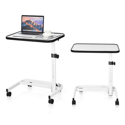Portable Bedside Table with 9 Level Adjustable Height