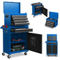 2 in 1 Lockable Metal Tool Chest with Removable Top Cabinet (with Adjustable Shelf)