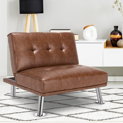 Single Sofa Chair with 3-Position Adjustable Backrest for Home Office