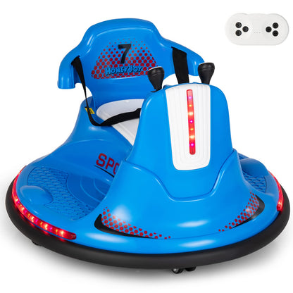 360 Spin Kids Bumper Car 12V Battery Powered Ride On Toy with Remote Control Dual Joysticks