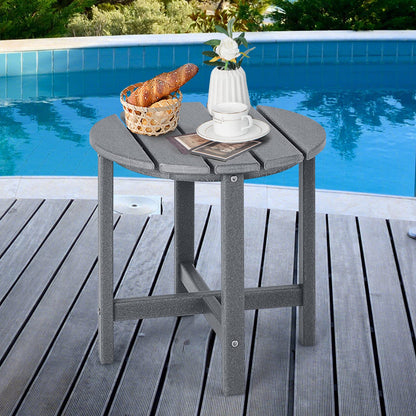 All Weather HDPE Adirondack Table Garden Round Coffee Table