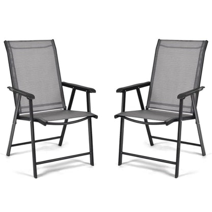 GiantexUK Folding Outdoor Dining Chairs Set of 2/4