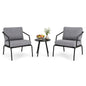 3-Piece Patio Bistro Set, Garden Furniture Set with Padded Cushions