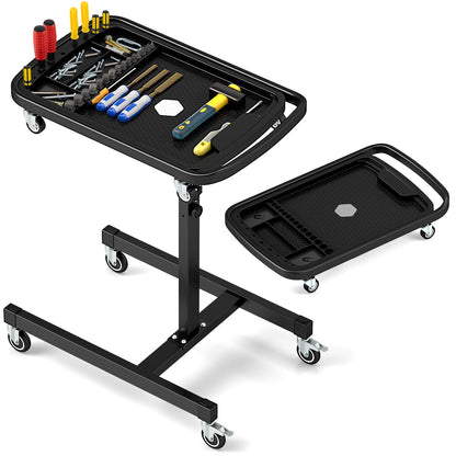 Height Adjustable Tool Cart with Detachable Top Tray