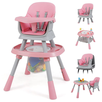 16 in 1 Convertible Highchair/Table Chair Set/Building Block Table/Booster Seat with Removable Tray
