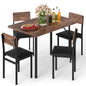 5-Piece Dining Table Set for 4 People with Metal Leg for Small Room