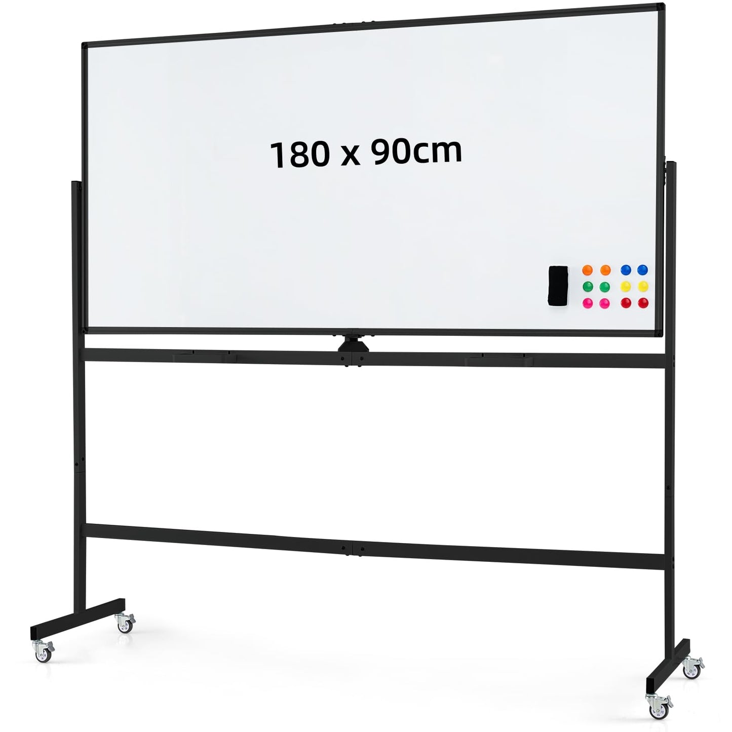 Rolling Whiteboard on Wheels with Stand and Aluminum Alloy Frame