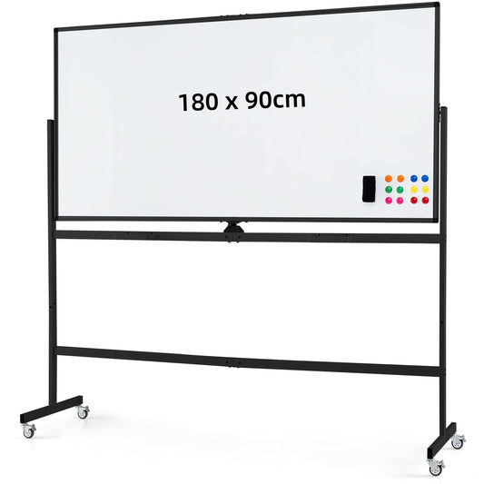 Rolling Whiteboard on Wheels with Stand and Aluminum Alloy Frame