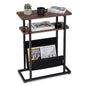 Slim Side Table, Narrow End Table for Small Spaces