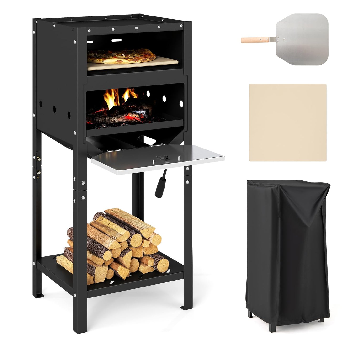 30 cm Outdoor Pizza Oven Pizza Peel and Oxford Cloth Cover