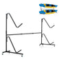 Freestanding Kayak Storage Rack for 2 Kayaks with 6 Lockable Wheels