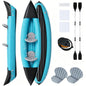 Heavy Duty Tandem Touring Kayak with Aluminum Paddles and Fin